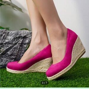 Suede Wedge shoes size 11